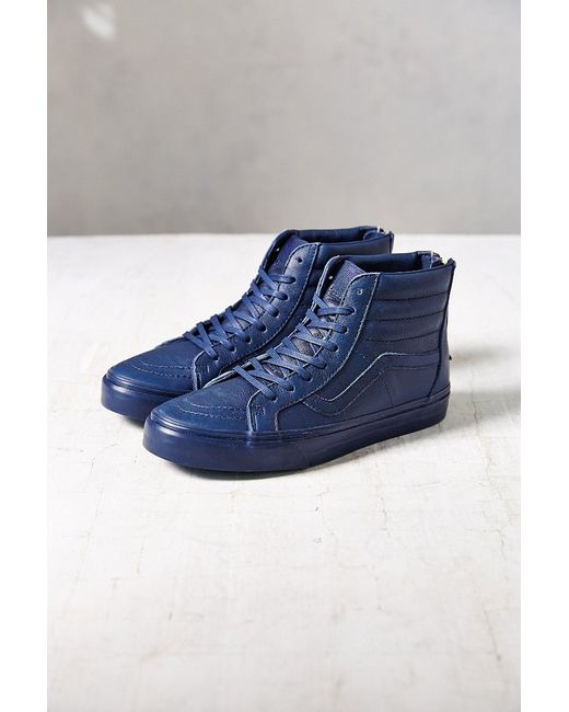 Vans Blue Sk8-Hi Zip Leather Women'S Sneaker
