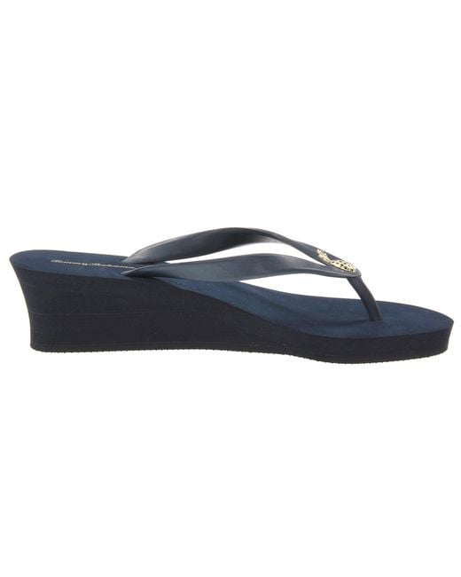 Tommy Bahama Bimini Flip Flop Wedge in Blue | Lyst