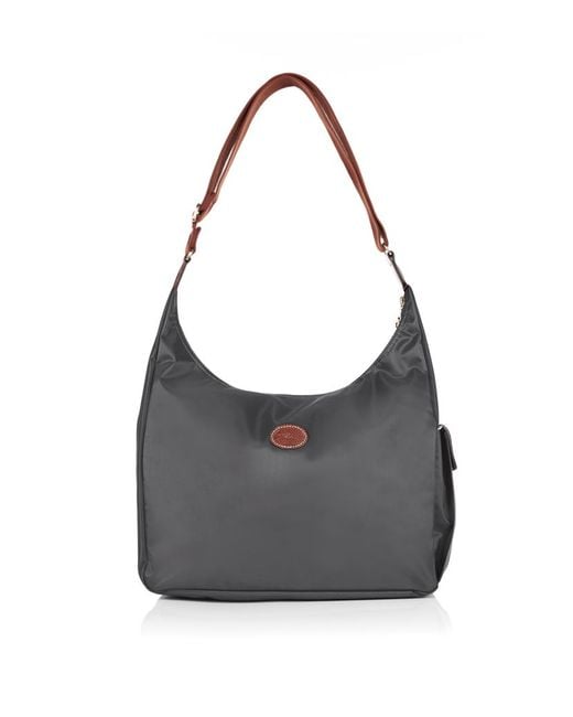Longchamp Gray Le Pliage Hobo Bag