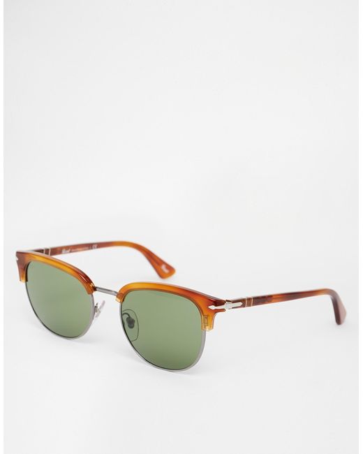 Persol Brown Clubmaster Sunglasses for men