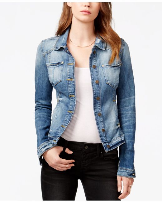Guess Tailored Denim Jacket in Blue | Lyst