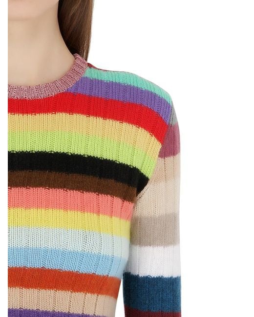 Gucci Multicolor Rainbow-stripes Cashmere And Wool-blend Cardigan