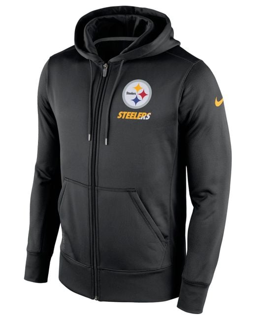 Nike Men's Pittsburgh Steelers Sideline Ko Fleece Full-zip Hoodie