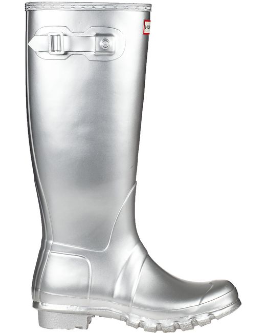 silver wellington boots