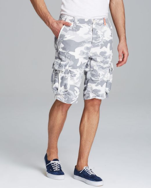 Superdry Camo Ripstop Shorts in White 