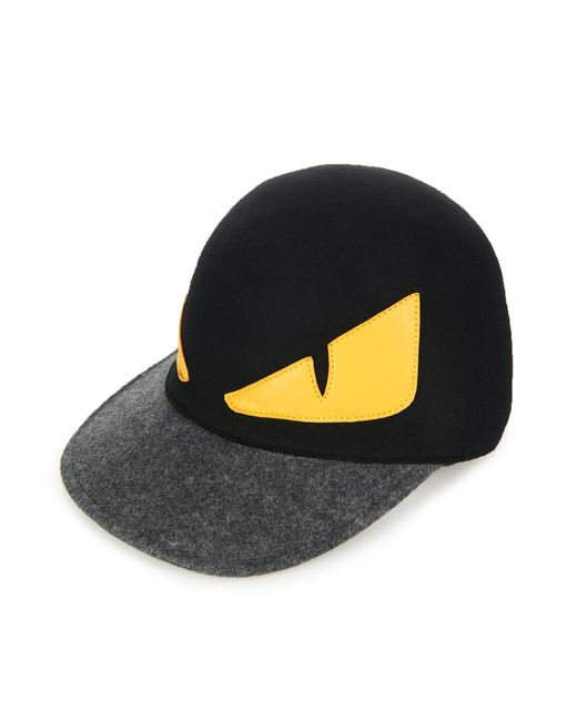 Fendi Monster Eyes Wool-Felt Cap in Black for Men | Lyst UK