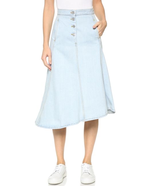 Acne Studios Kady Denim Skirt in Blue | Lyst