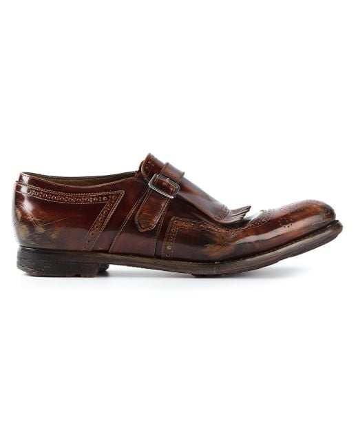 Church's Brown Shanghai Monk Shoes for men