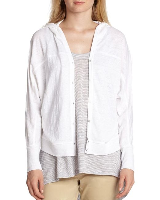Eileen fisher top hooded cardigan