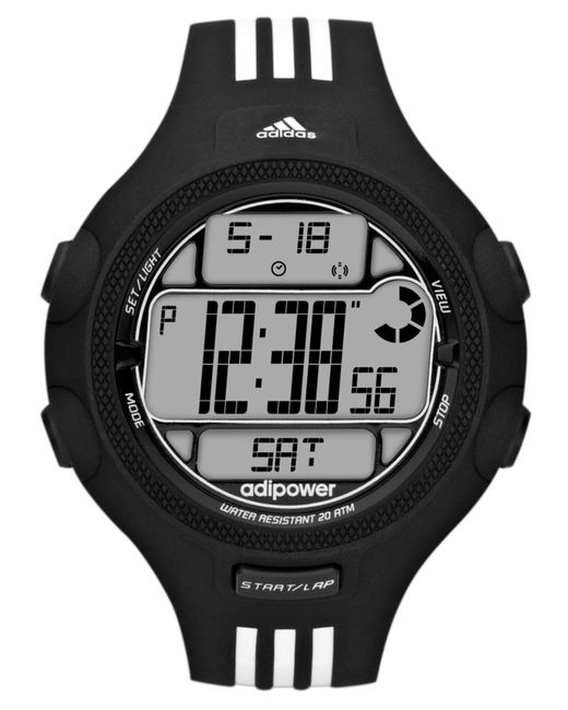 Adidas Performance Unisex Digital Adipower Black And White Stripe Polyurethane Strap Watch 50mm Adp3120 for men