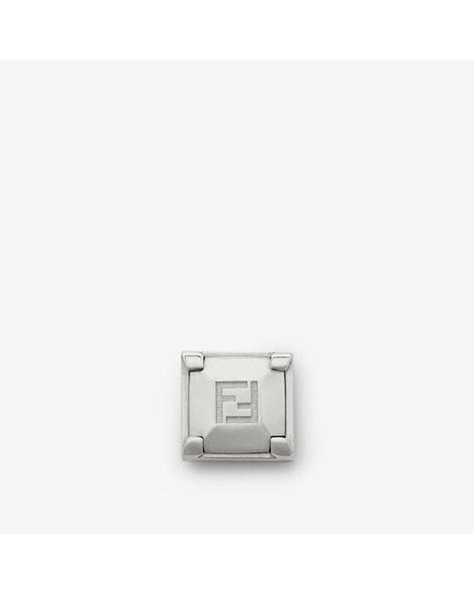 Fendi White 925 Earring for men