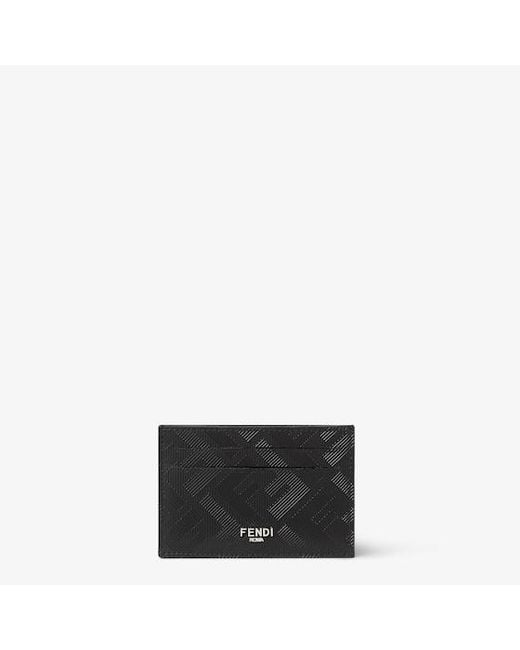 Fendi Black "Slim Shadow" Cards Holder for men