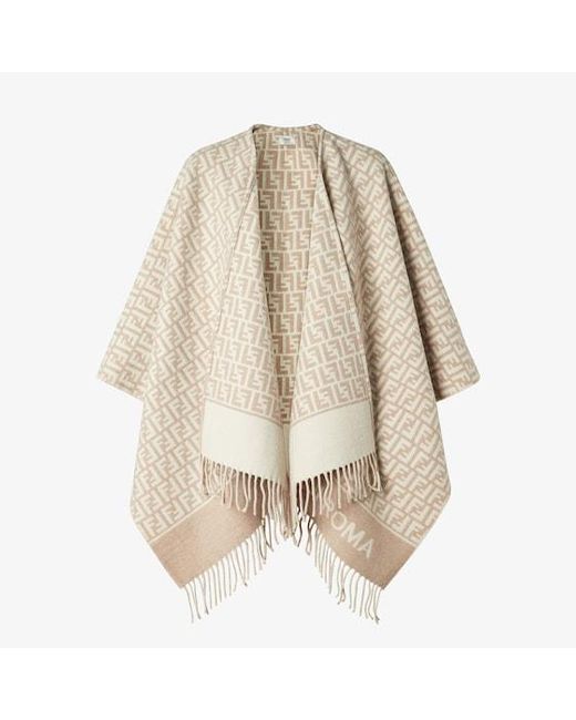 Fendi Natural Poncho