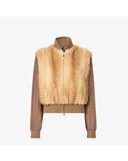 Fendi Natural Bomber Jacket