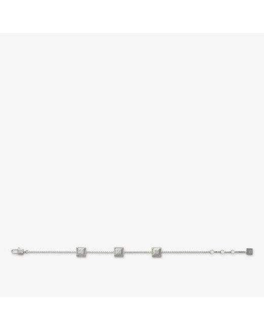 Fendi White 925 Bracelet for men
