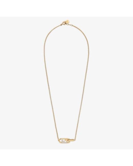 Fendi Metallic O'Lock Necklace