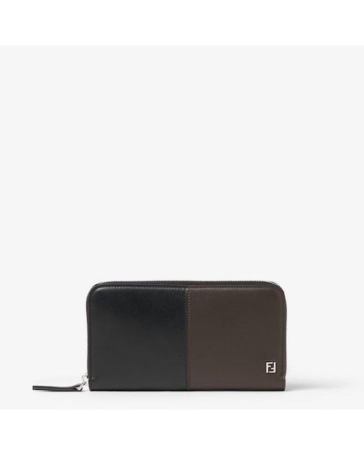 Fendi Black Ff Double Zip Around for men