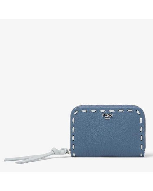 Fendi Blue Zip Around Peekaboo Mini