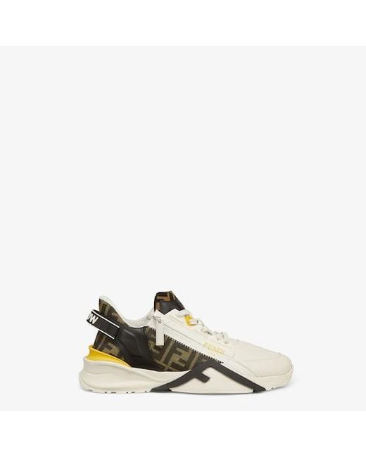 Fendi White Flow Trainers for men