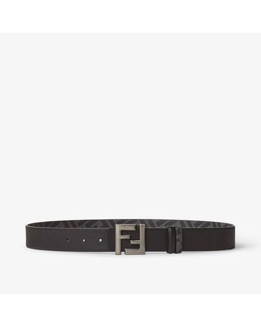 Fendi Black Squared Ff Belt for men