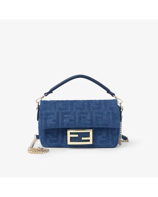 Fendi Blue Baguette Mini