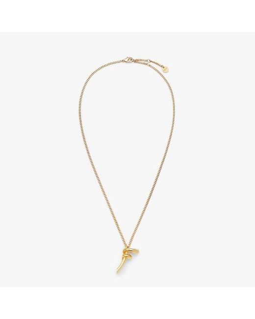Fendi Metallic Filo Necklace