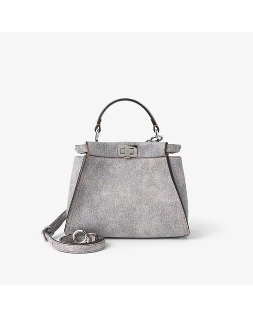 Fendi Gray Peekaboo Mini