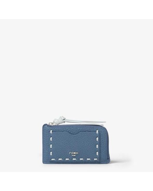 Fendi Blue Peekaboo Card Case
