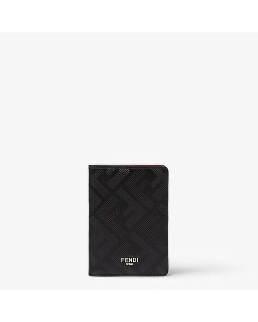 Fendi Black Shadow Card Holder for men
