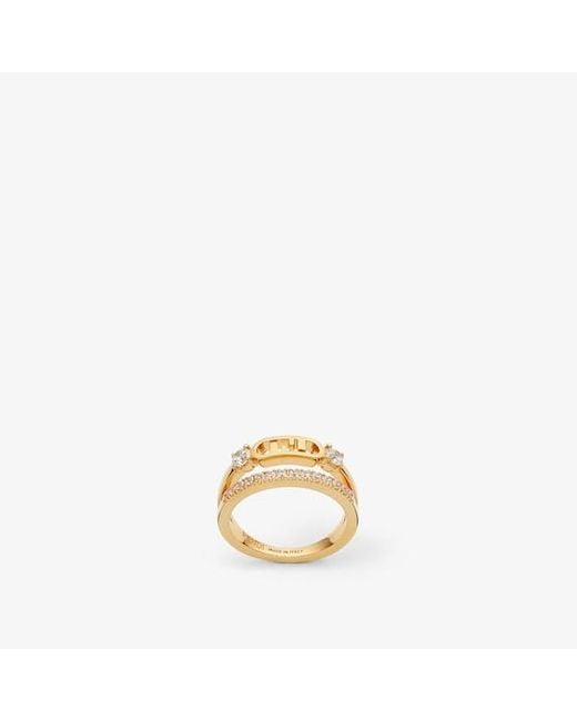 Fendi Metallic O'Lock Ring