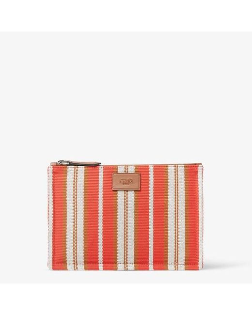 Fendi Red Signature Flat Pouch for men