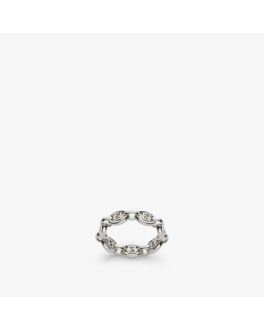 Fendi Metallic Orbit Ring for men