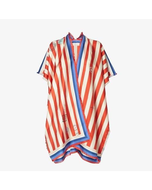 Fendi Red Poncho