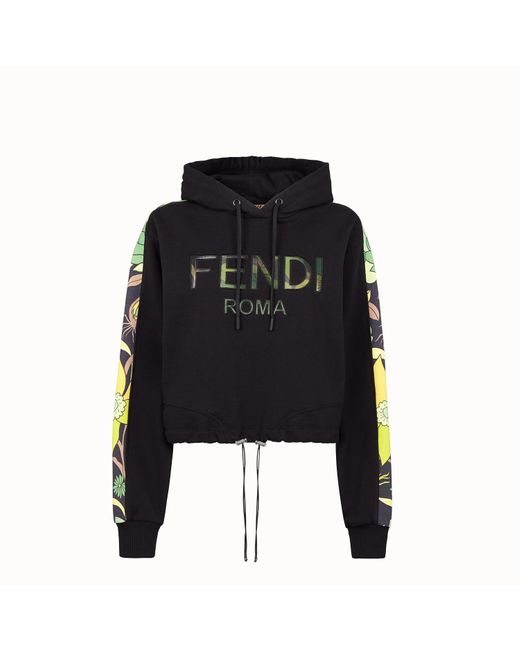 Fendi Cotton Sweatshirt in Black - Lyst
