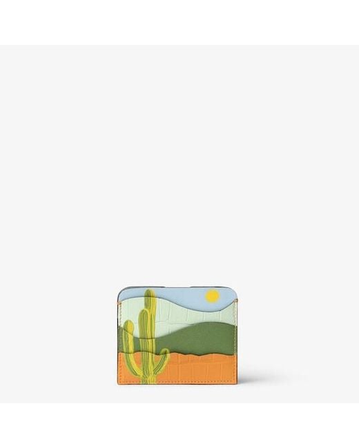 Fendi Green Postcards Card Case