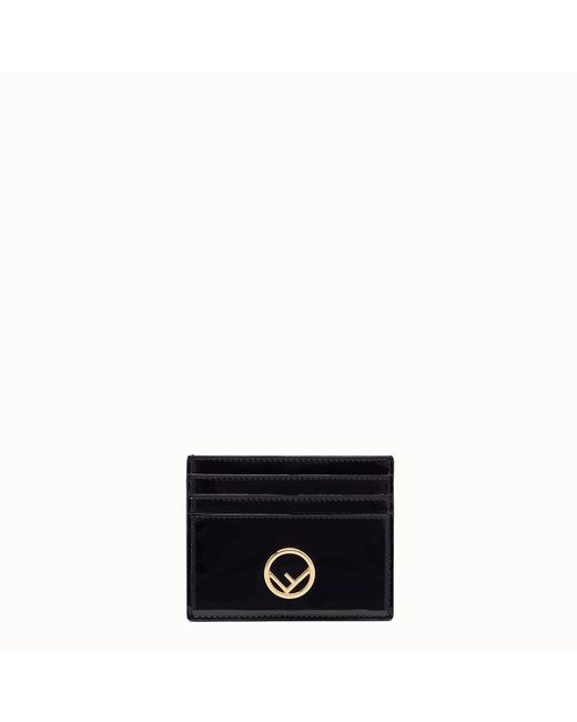 Fendi Leather Card Holder in Black - Save 35% - Lyst
