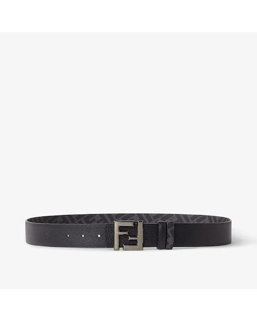 Fendi Black Squared Ff Belt for men