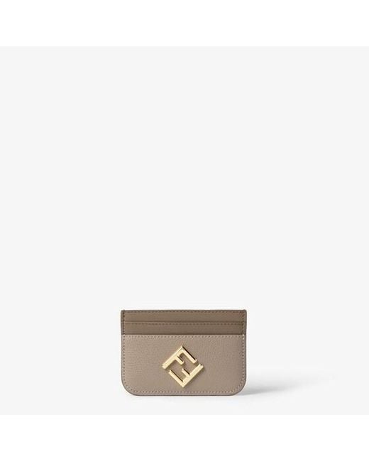 Fendi Gray Ff Diamonds Card Case