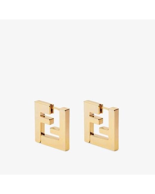 Fendi Metallic Ff Earrings