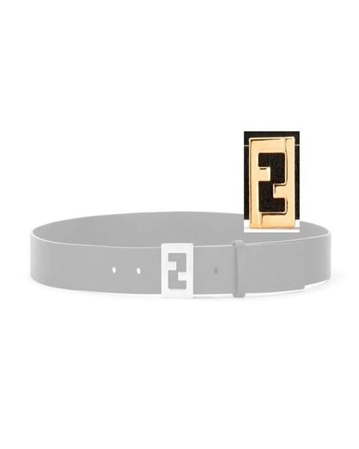 Fendi White Ff Belt for men