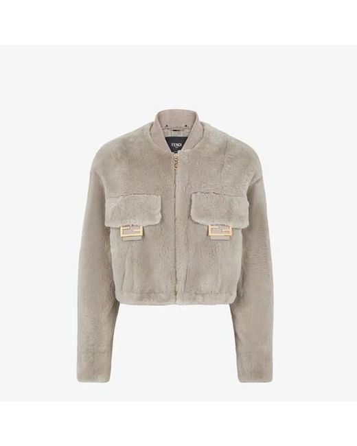 Fendi Natural Bomber Jacket