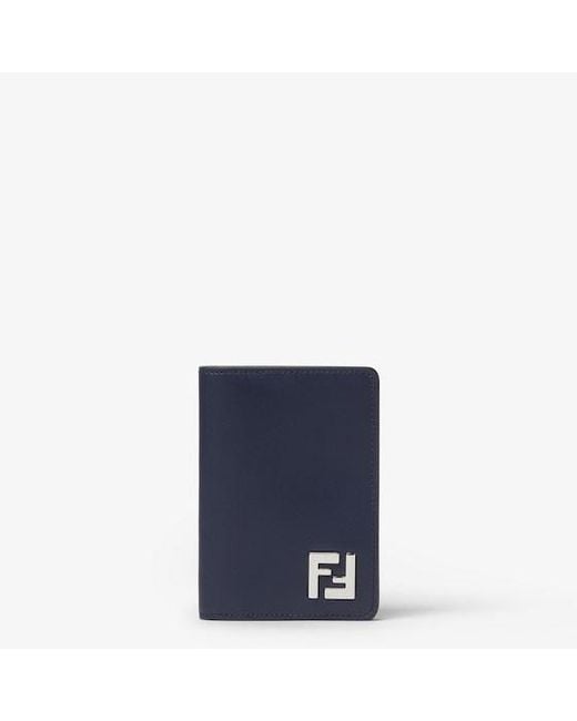 Fendi Blue Ff Squared Card Holder for men