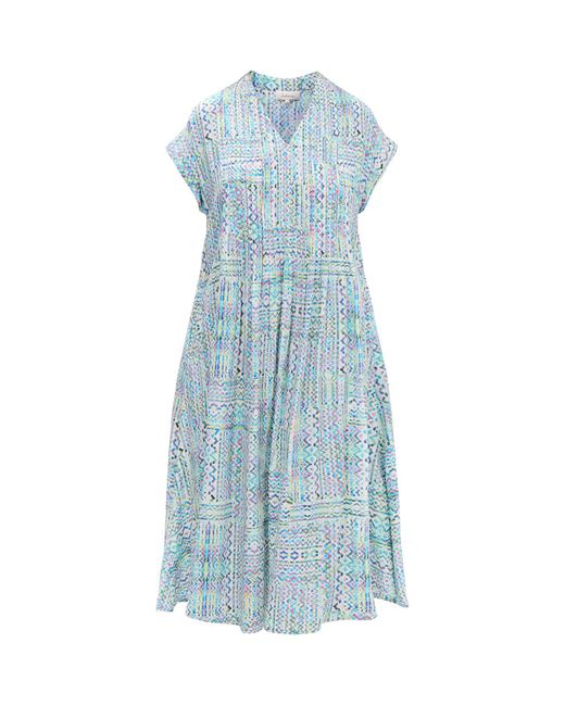 Sahara Blue Patchwork Tie Dye Dress