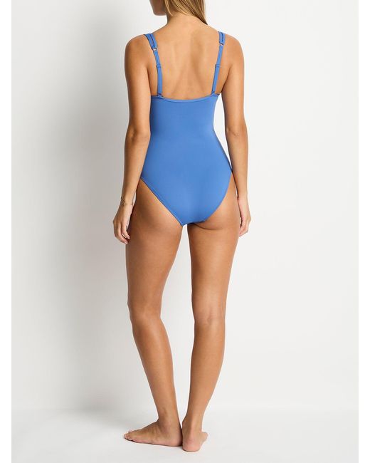 Sea Level Blue Essentials Spliced One Piece Swimsuit