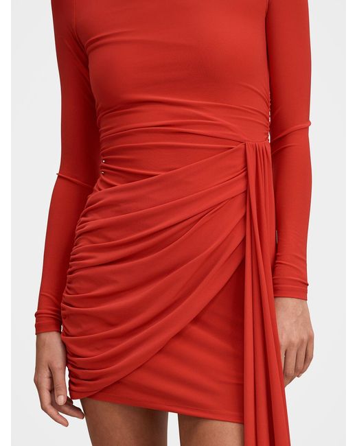 Forever New Red Susie Draped Jersey Mini Dress