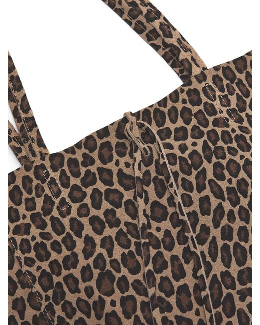 Marlon Multicolor Big Shopper Suede Animal Tote Bag