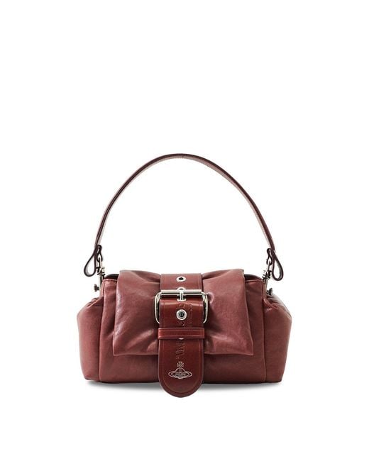 Vivienne Westwood Purple Hazel Treasure Shoulder Bag Burgundy