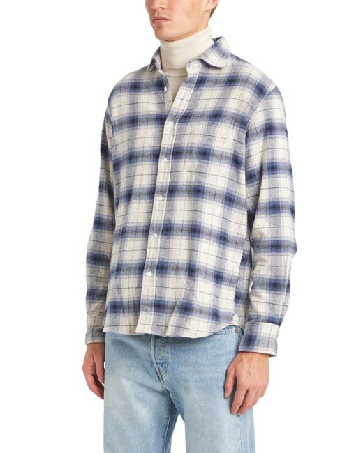 Hartford Blue Men's Paul Ombre Flannel Check Shirt for men