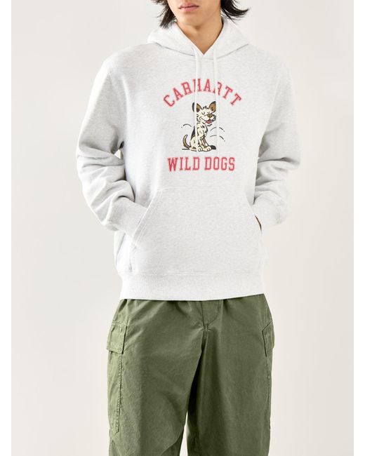 Carhartt White Wild Dog Hooded Sweat for men
