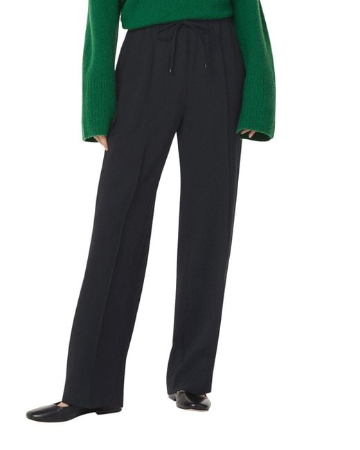 Whistles Black Women's Maria Fluid Crepe Trouser